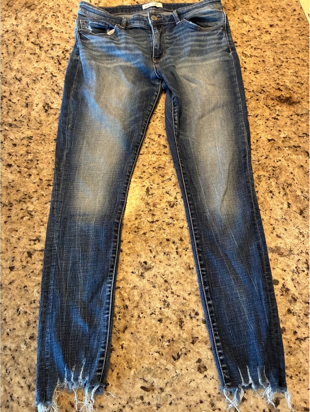 BKE Payton Ankle Skinny Jeans with Frayed Hem